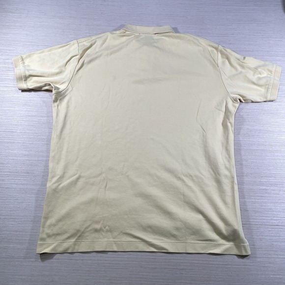 Polo Ralph Lauren Shirt Mens Large Yellow Short Sleeve Dark Blue Pony Vintage - Picture 3 of 8